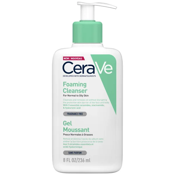 CeraVe Foaming Cleanser With Niacinamide For Normal To Oily Skin 236ml