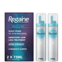 Regaine Women's Once A Day Hair Loss And Regrowth Scalp Foam Treatment With Minoxidil 2 X 73ml